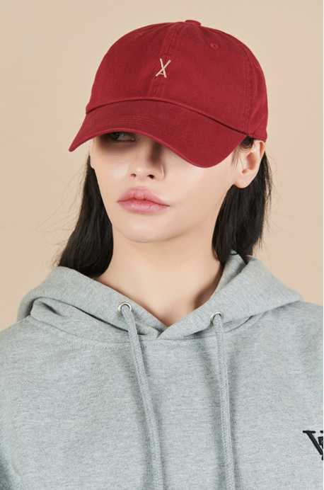 VARZAR(バザール)　Varzar Logo Oversized Fit Chino Ball Cap Wine