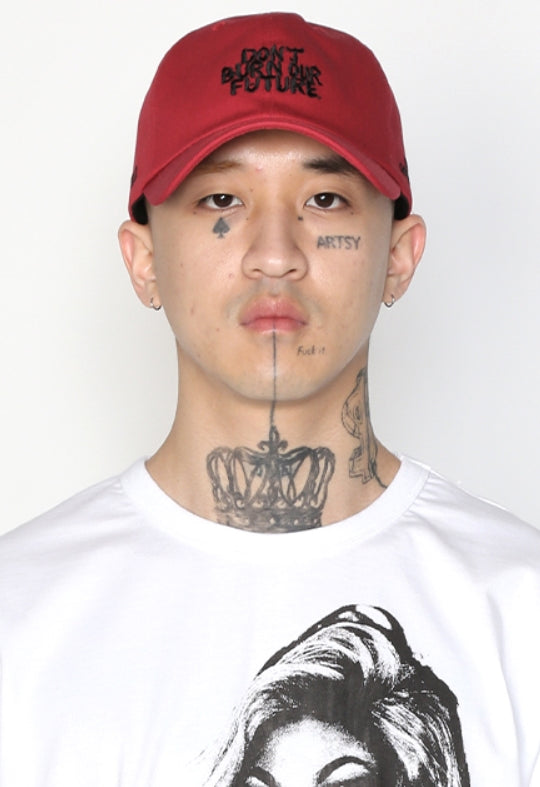アジョバイアジョ（AJOBYAJO) Slogan Baseball Cap [Burgundy]