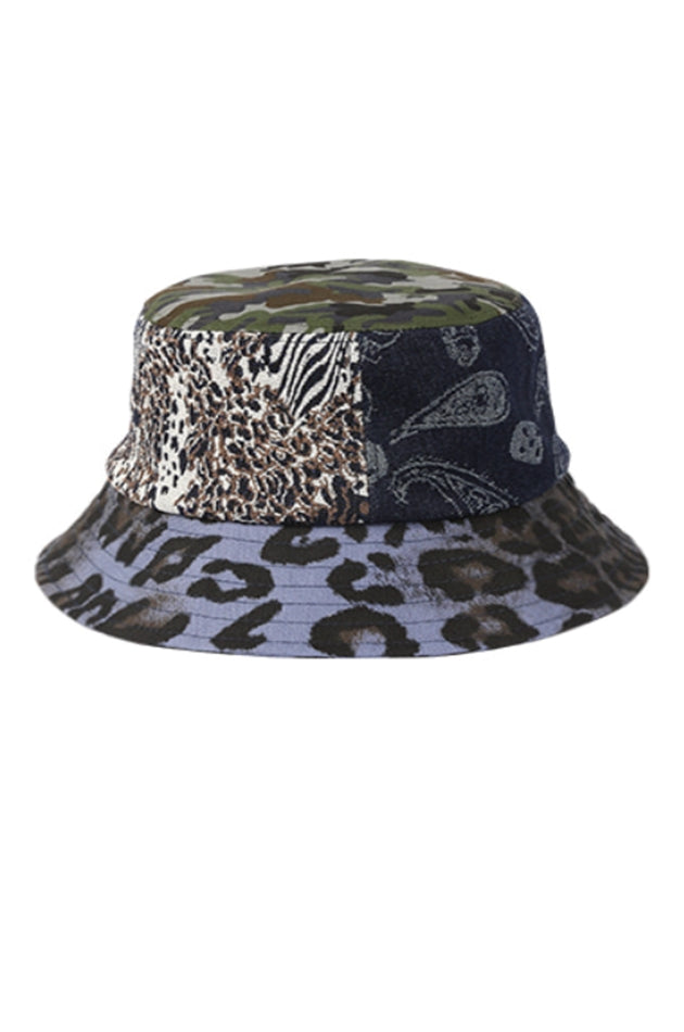 アジョバイアジョ（AJOBYAJO) Pattern Mixed Bucket Hat [Navy]
