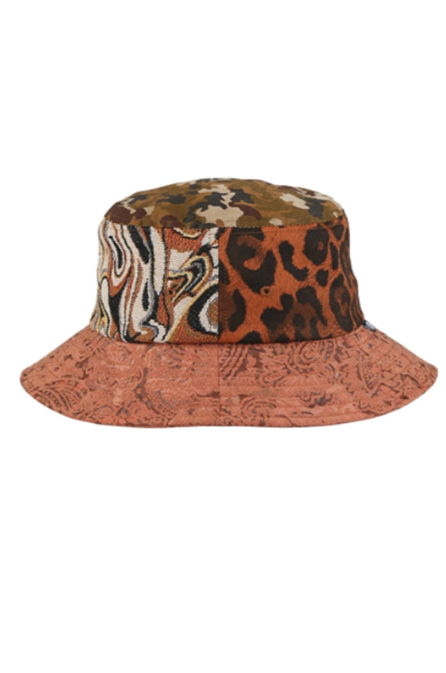 アジョバイアジョ（AJOBYAJO) Pattern Mixed Bucket Hat [Orange]