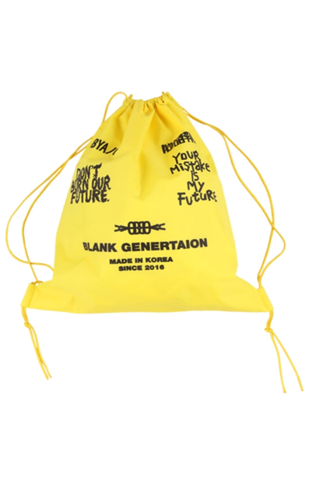 アジョバイアジョ（AJOBYAJO) Total Logo Drawstring Bag [Yellow]