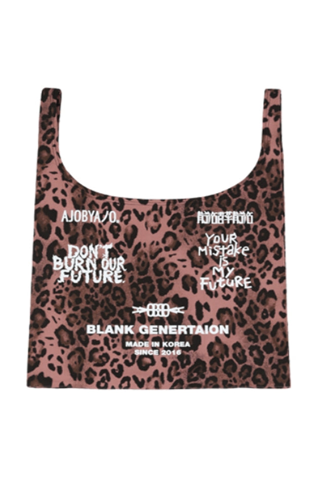 アジョバイアジョ（AJOBYAJO) Leopard Grocery Bag [Pink]