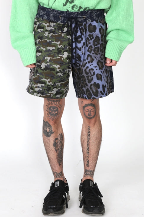 アジョバイアジョ（AJOBYAJO) Pattern Mixed Shorts [Navy]