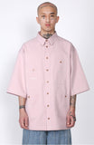 アジョバイアジョ（AJOBYAJO) Oversized Purposeful Pockets Shirt [Pink]