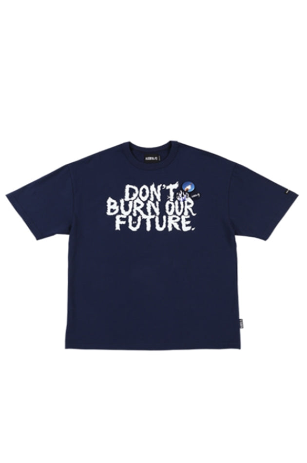 アジョバイアジョ（AJOBYAJO) Slogan T-shirt [Navy]
