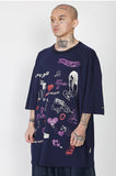 アジョバイアジョ（AJOBYAJO) Itaewon Story Oversized T-Shirt [Navy]