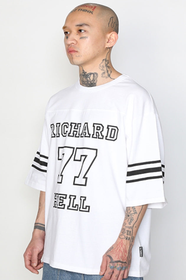 アジョバイアジョ（AJOBYAJO) Football Tee [White]