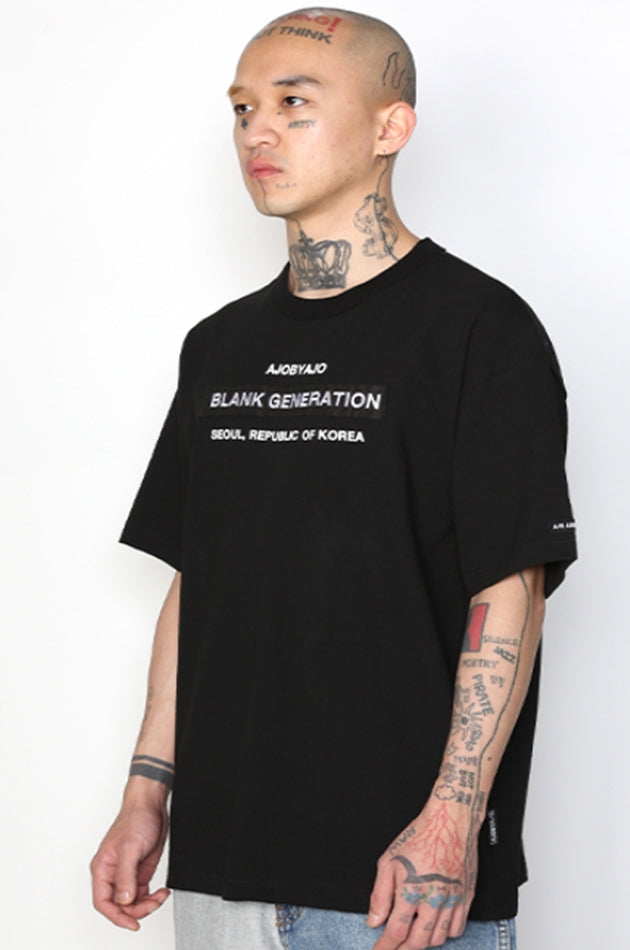 アジョバイアジョ（AJOBYAJO) Blank Generation Tee [Black]