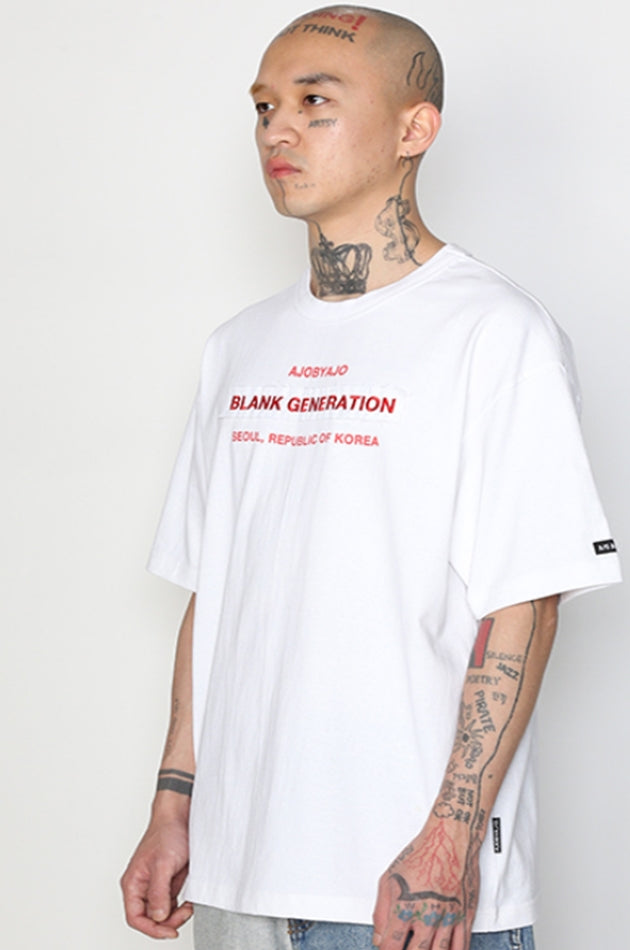 アジョバイアジョ（AJOBYAJO) Blank Generation Tee [White]