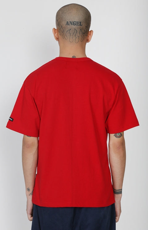 アジョバイアジョ（AJOBYAJO) Star Embossed T-Shirt [Red]