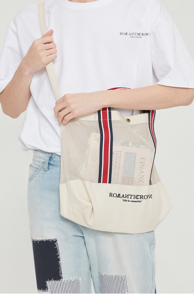 ロマンティッククラウン(ROMANTIC CROWN) MESH BUCKET BAG_OATMEAL