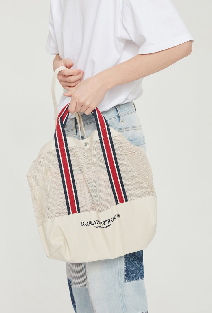 ロマンティッククラウン(ROMANTIC CROWN) MESH BUCKET BAG_OATMEAL