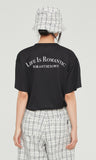 ロマンティッククラウン(ROMANTIC CROWN)  TWO BUTTON MESH TEE_BLACK