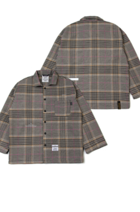 STIGMA(スティグマ) CHECK PAJAMA OVERSIZED SHIRTS GRAY