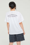 ロマンティッククラウン(ROMANTIC CROWN)  TWO BUTTON MESH TEE_WHITE