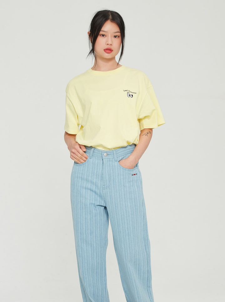 ロマンティッククラウン(ROMANTIC CROWN)  SEE SIDE FACE TEE_LIGHT YELLOW