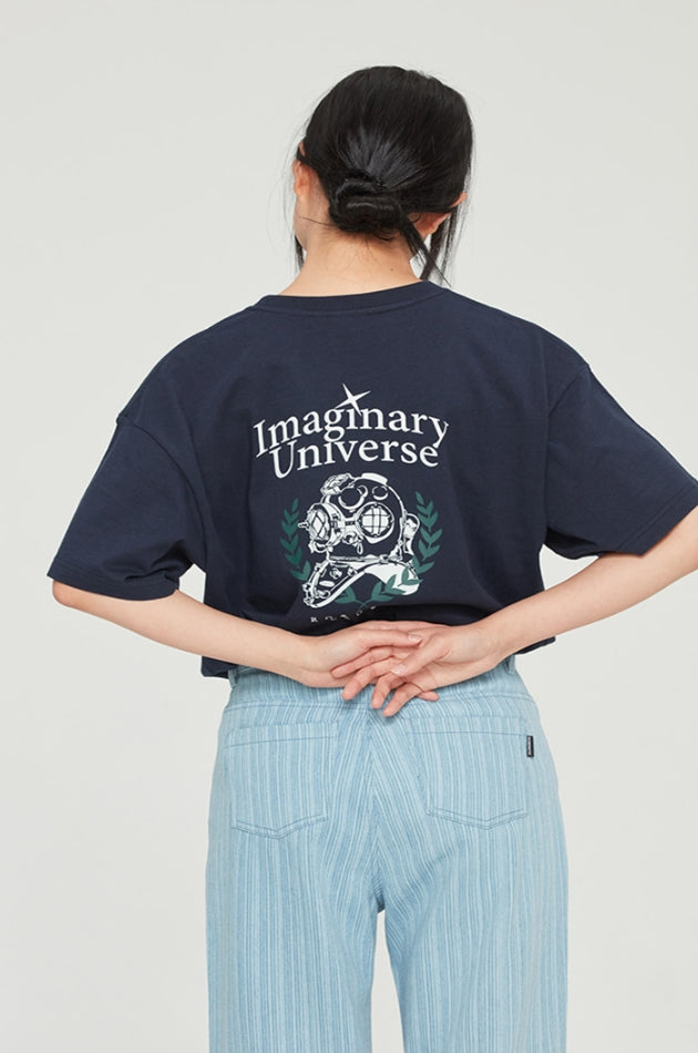 ロマンティッククラウン(ROMANTIC CROWN)  UNIVERSE FROGMAN TEE_NAVY