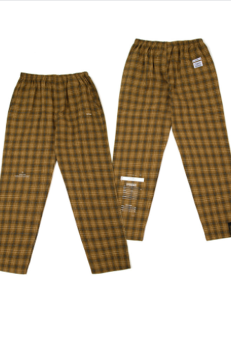 STIGMA(スティグマ) CHECK PAJAMA PANTS YELLOW