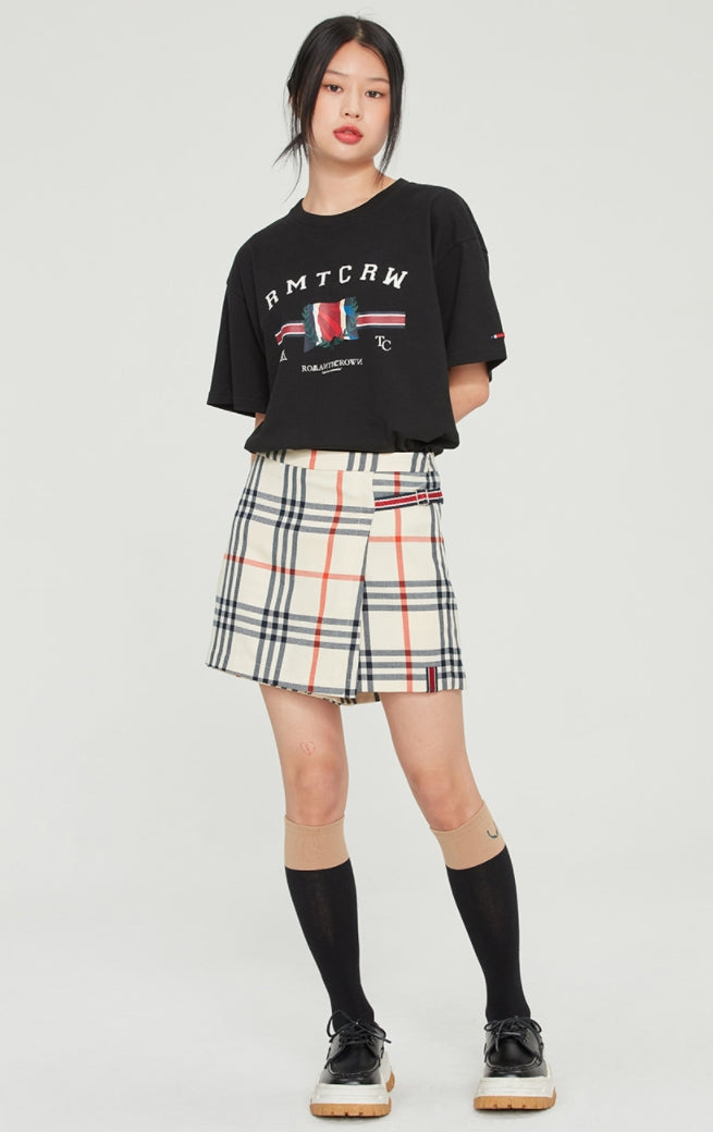 ロマンティッククラウン(ROMANTIC CROWN) CEREMONY TAPE LOGO TEE_BLACK