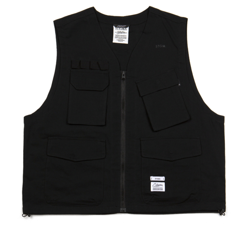 STIGMA(スティグマ) TECH LINEN VEST BLACK