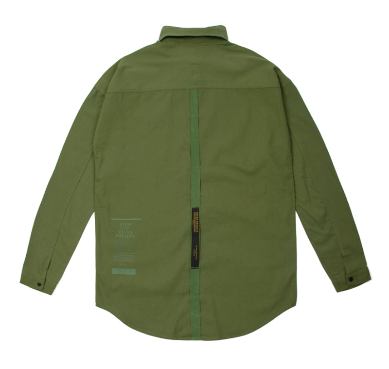 STIGMA(スティグマ) TECH LINEN OVERSIZED SHIRTS OLIVE