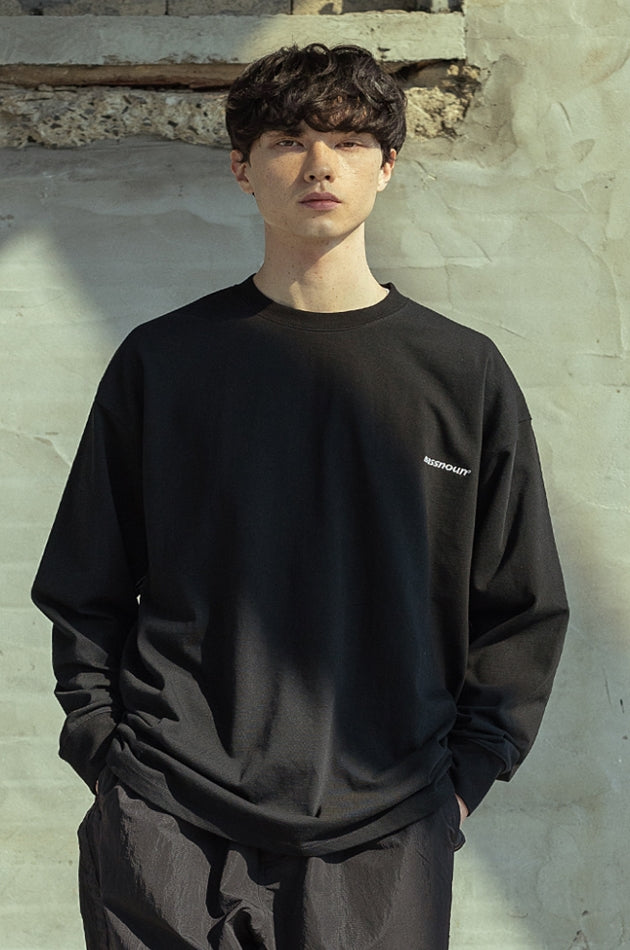 マスノウン(MASSNOUN)  OVERSIZED STITCH LONG SLEEVE MSOLS001-BK