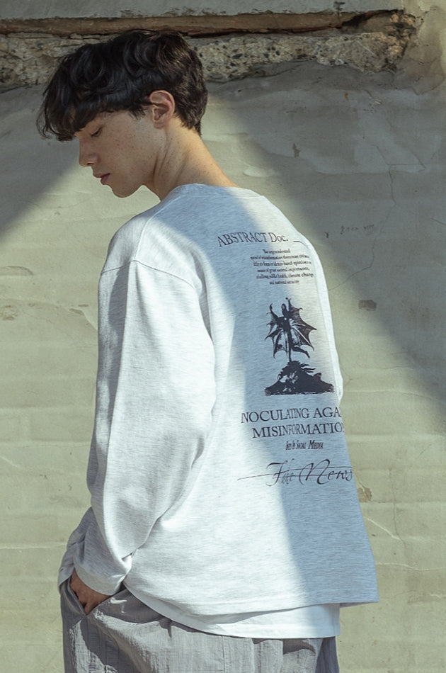 マスノウン(MASSNOUN)  FAKENEWS TURNCOAT CREWNECK MSOLS002-LG