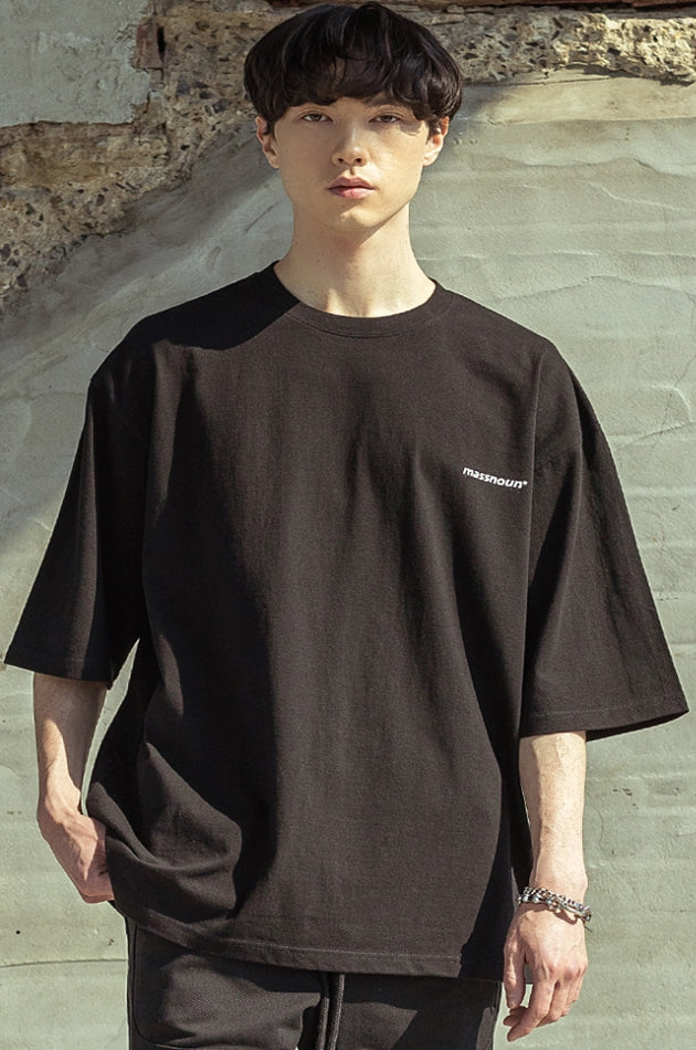 マスノウン(MASSNOUN)  MUSHROOM OVERSIZED T-SHIRTS MSOTS001-BK