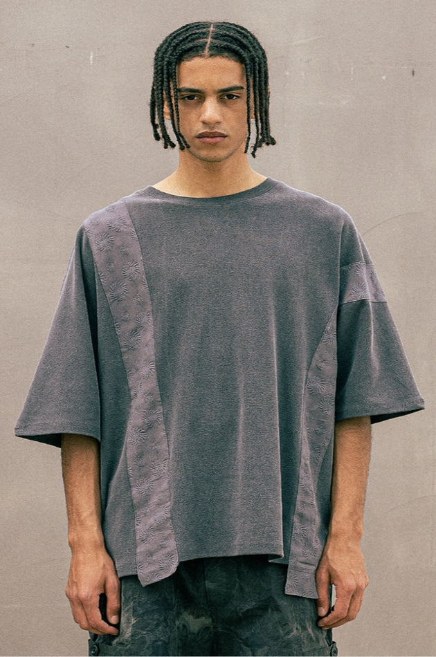 マスノウン(MASSNOUN)  SUMMER PATCHWORK OVERSIZED T-SHIRTS MUOTS005-DG