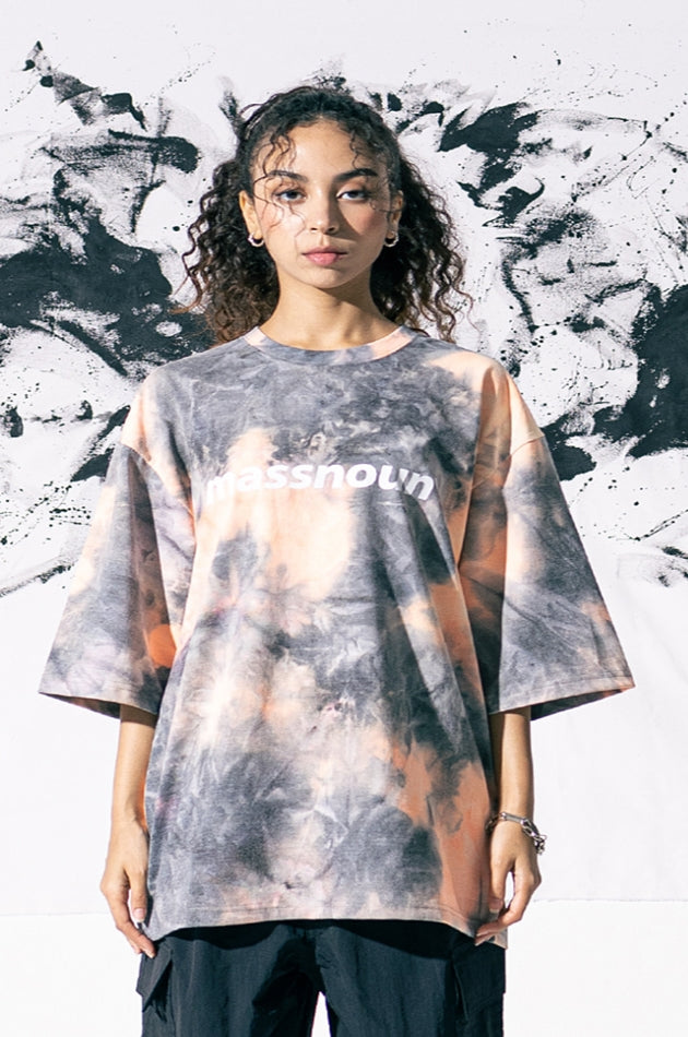 マスノウン(MASSNOUN)  SL LOGO TIE-DYE OVERSIZED T-SHIRTS MUOTS006-OB