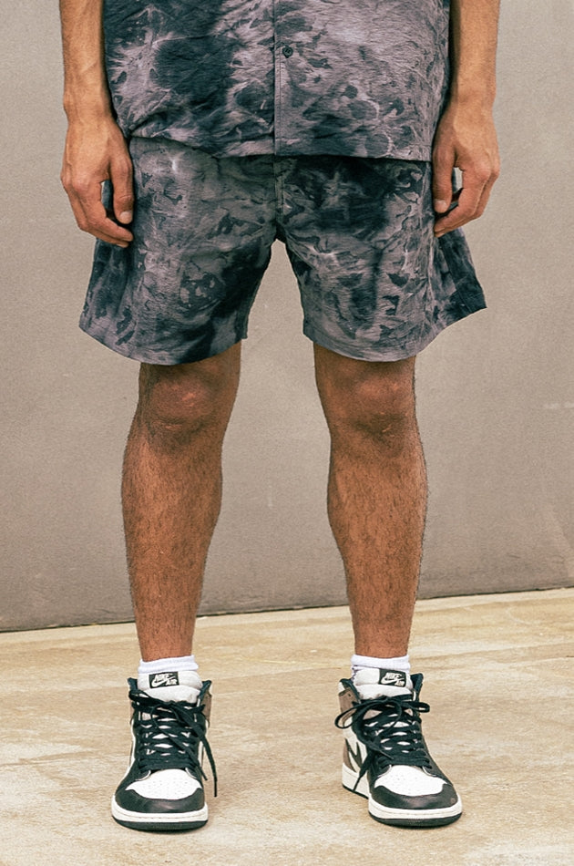 マスノウン(MASSNOUN) TYE-DYED SHORT PANTS MUOSP005-BK