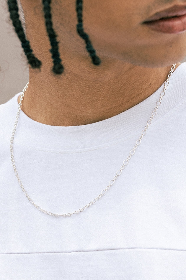 マスノウン(MASSNOUN)  925 SILVER SLIM CHAIN NECKLACE MUOAJ001-SV