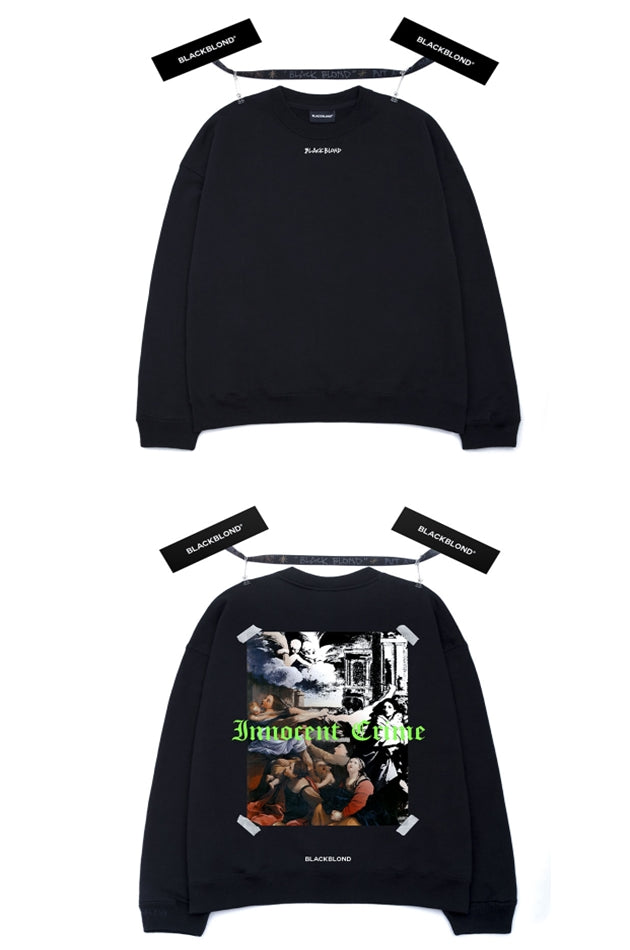 ブラックブロンド(BLACKBLOND)  BBD Innocent Crime Crewneck Sweatshirt (Black)