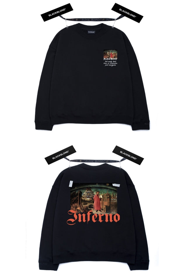 ブラックブロンド(BLACKBLOND)  BBD Inferno Crewneck Sweatshirt (Black)