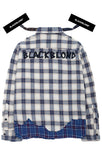 ブラックブロンド(BLACKBLOND)  BBD Graffiti Logo Layered Check Shirt (Ivory)