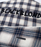 ブラックブロンド(BLACKBLOND)  BBD Graffiti Logo Layered Check Shirt (Ivory)