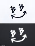 ブラックブロンド(BLACKBLOND)  BBD Reflection Classic Smile Logo Hoodie (White)