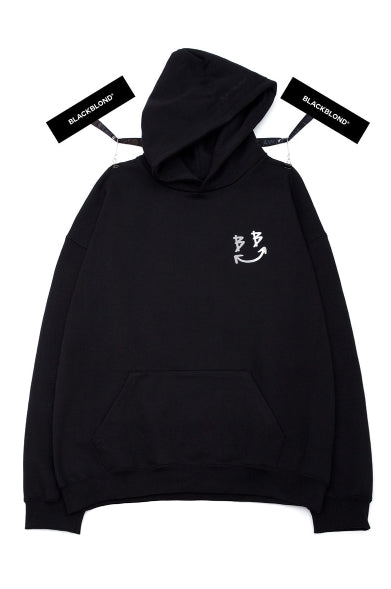ブラックブロンド(BLACKBLOND) BBD Reflection Classic Smile Logo Hoodie (Black)