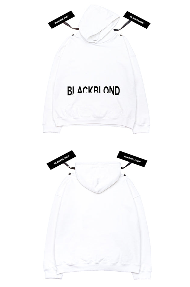ブラックブロンド(BLACKBLOND) BBD Covered Logo Hoodie (White)