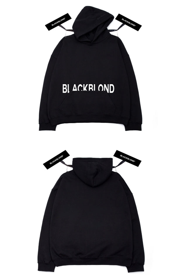 ブラックブロンド(BLACKBLOND)  BBD Covered Logo Hoodie (Black)