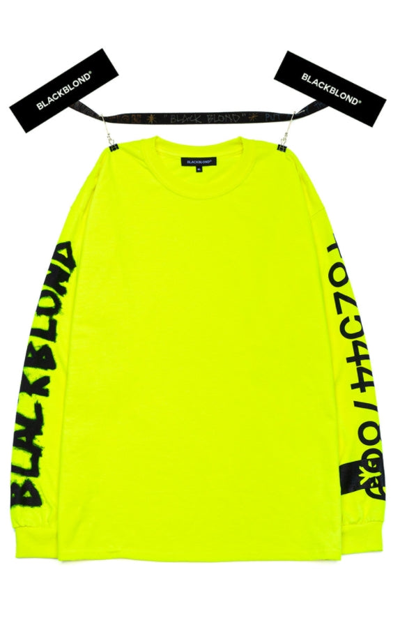 ブラックブロンド(BLACKBLOND)  BBD Graffiti Number Logo Long Sleeve Tee (Neon)