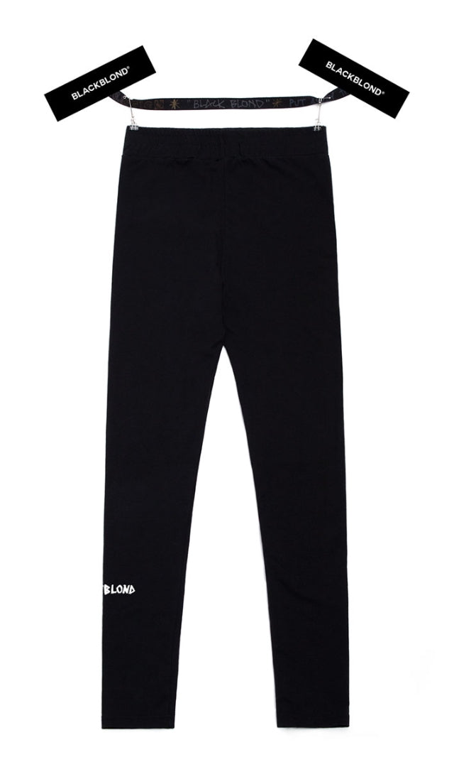 ブラックブロンド(BLACKBLOND) BBD Graffiti Logo Leggings (Black/White)