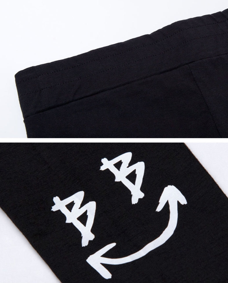 ブラックブロンド(BLACKBLOND) BBD BB Smile Logo Leggings (Black/White)