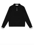 ORDINARY PEOPLE(オーディナリーピープル)  ORDINARY PEOPLE NECK POINT BLACK KNIT