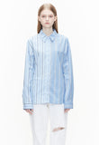ORDINARY PEOPLE(オーディナリーピープル)  ORDINARY PEOPLE STRIPE MIXED BLUE SHIRTS