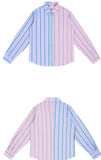 ORDINARY PEOPLE(オーディナリーピープル)  ORDINARY PEOPLE STRIPE MIXED PINK SHIRTS