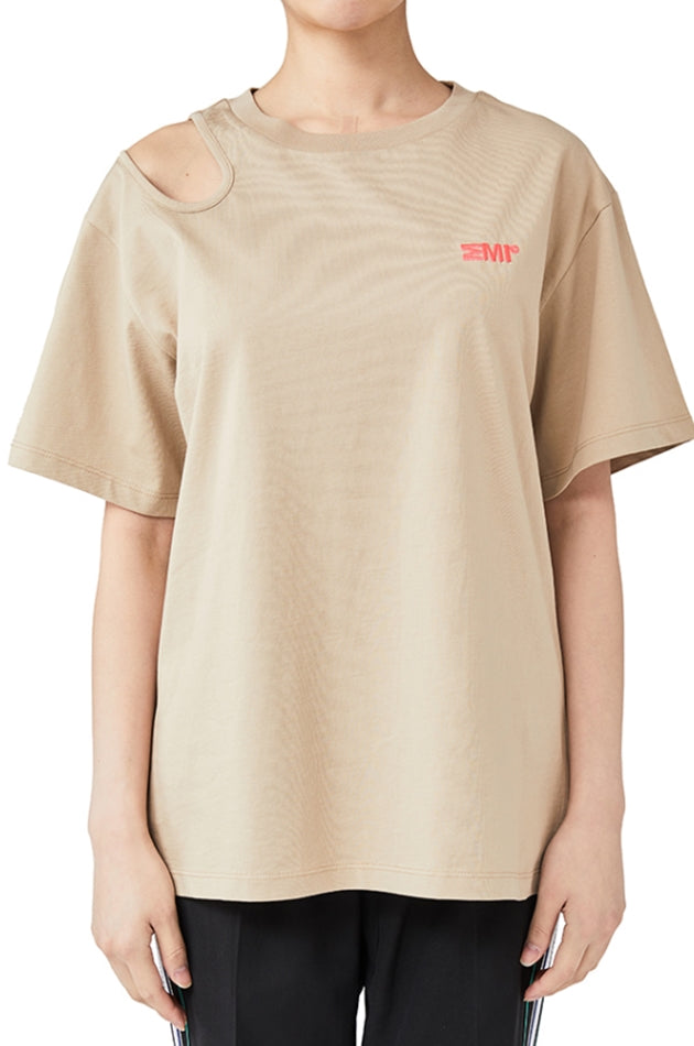 MMIC(エムエムアイシー) WOMAN SHOULER HOLE T-SHIRT