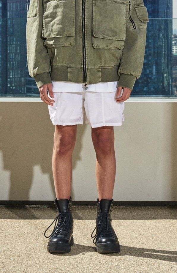 OVERR(オベルー) 21SS BOXER WHITE SHORTS