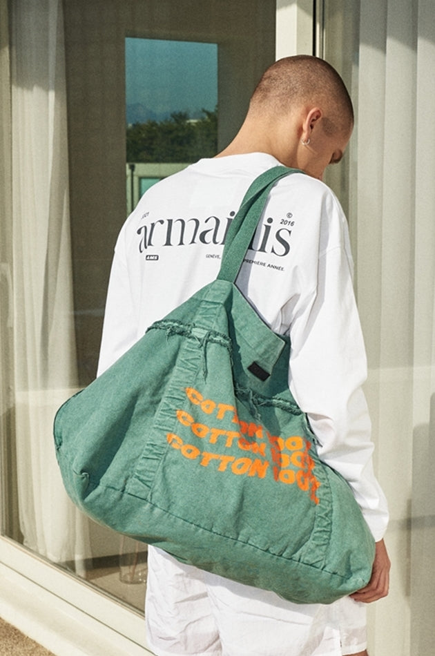 OVERR(オベルー) 21SS PIGMENT GREEN TOTEBAG