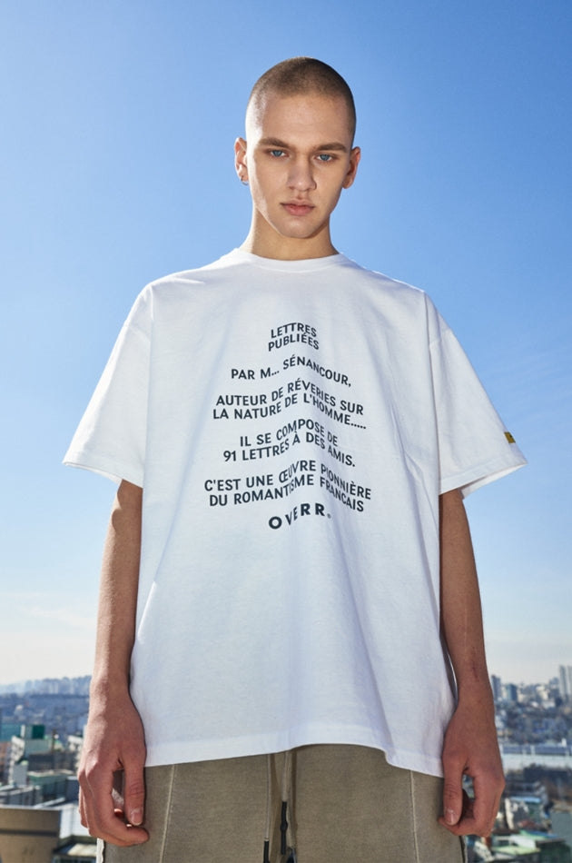 OVERR(オベルー) 21SS BASIC LOGO WHITE T-SHIRTS
